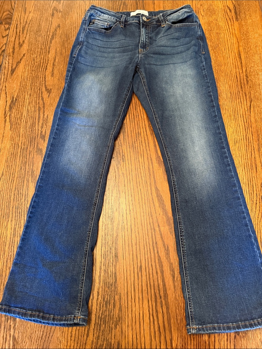 Kancan Dark Wash Bootcut Stretch Jeans Women’s Size 31 Mid Rise 30 Inseam
